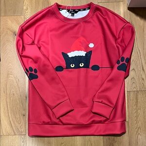 Christmas cat sweatshirt